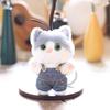 Fluffy Cat Plush Pendant Decoration Bag Hanging Charm Lovely Kitten Keychain Car Decoration