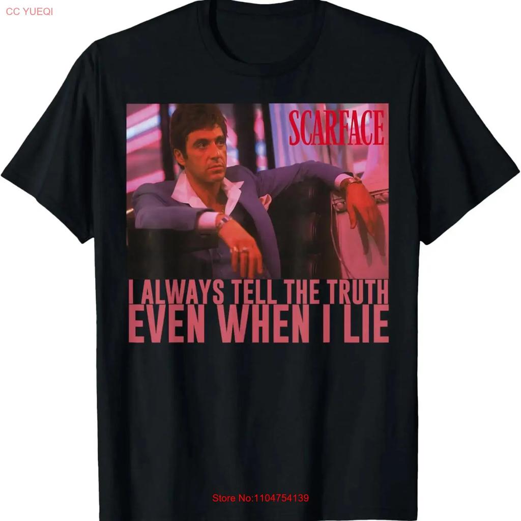 Scarface I Always Tell The Truth Even When Lie T Shirt Vintage Washed Soft Casual Top For Everyday Wear Stylish Breathable