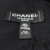 Used Chanel Large Stole Modal 90%/Cashmere 10%/Black [Beautiful Condition]