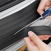 SEAMETAL Car Trunk Rear Bumper Guard Strip 104x8.5cm Rubber Door Sill Plate Protector Mouldings Pad Trim Cover Strip Car Styling