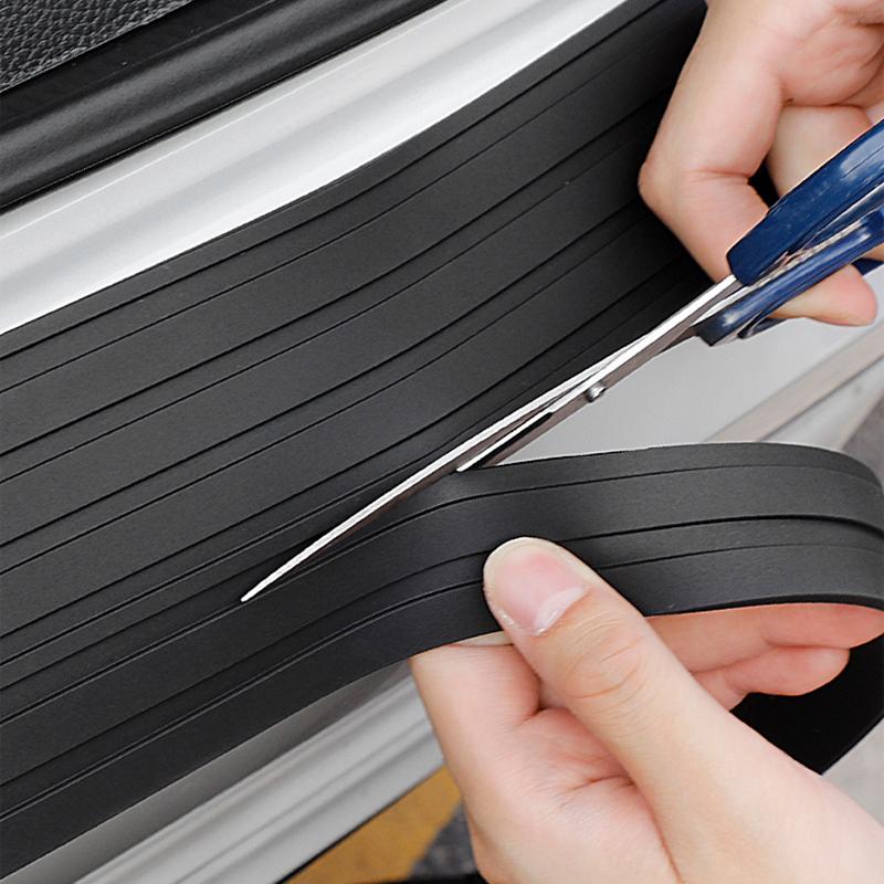 SEAMETAL Car Trunk Rear Bumper Guard Strip 104x8.5cm Rubber Door Sill Plate Protector Mouldings Pad Trim Cover Strip Car Styling