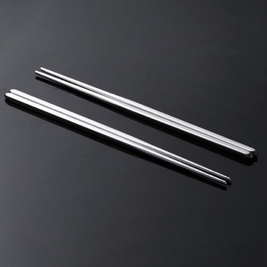 4 páry jídelních hůlek Antikorozní Antiopaření Nerezová ocel Praktické kovové jídelní nádobí pro domácnost