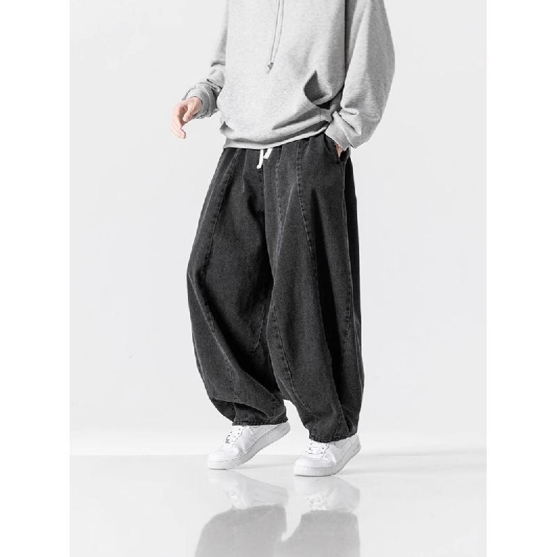 2026 Neue Herren Übergröße Japanischer Stil Locker Harem Gerade Bein Weites Bein Freizeit Hose