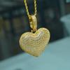 Hip Hop New Product T-Square Love Pendant European and American Street Trend Zircon Pendant Accessories Necklace