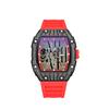 Barrel-Shaped Dial Full Diamond Watch Casual Calendar Quartz Watch