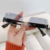 New trimmed anti-ultraviolet glasses women's sunglasses live sunglasses driving Internet celebrity trendy frameless sunglasses