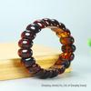 Myanmar Red Blood Vein Amber Hand String Unisex Resin Honey Brown Wax