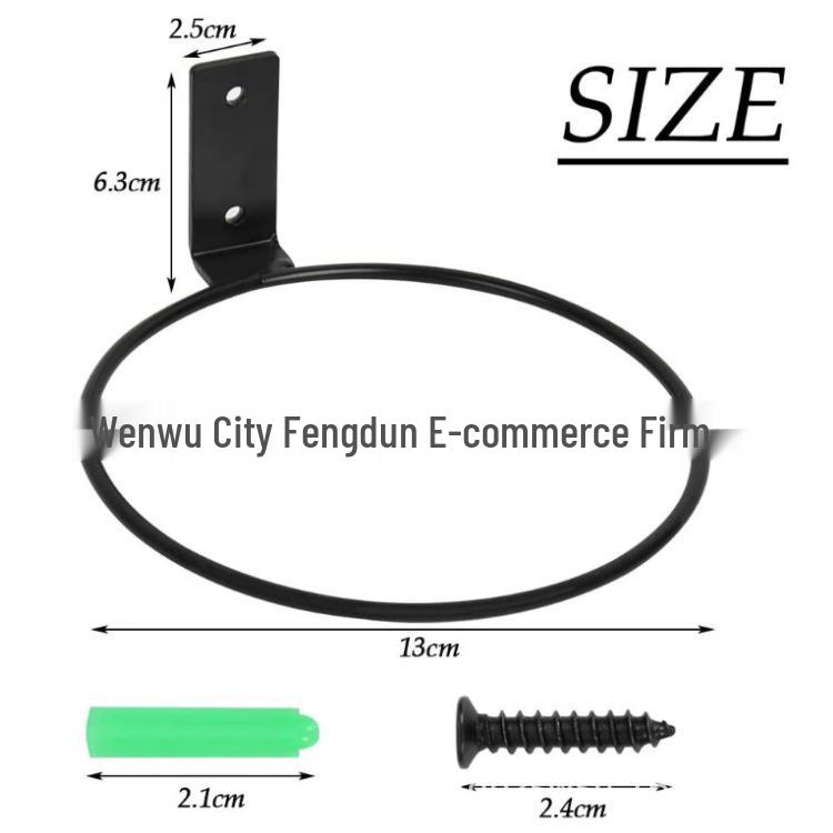 Wall-Mounted Metal Ring for Hanging Floral Plant Support and Flower Pots