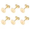 50pcs/lot 925 Silver Plated Blank Post Earring Studs Base Pin With Earring Plug Findings Ear Back DIY Jewelry Making Accessories