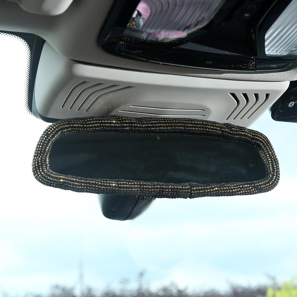 Colorful Rhinestone Steering Wheel, Seat Belt Pad, and Rearview Mirror Cover Set for All Seasons