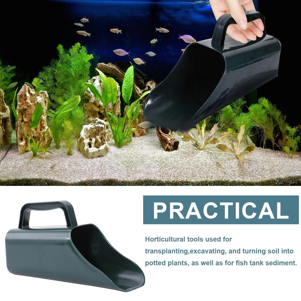 Aquariums Sand Shovel Cleaning Tool FishTanks Gravel Strainers Scooper with Ergonomical Handle Aquariums Garden Cleaner Tool