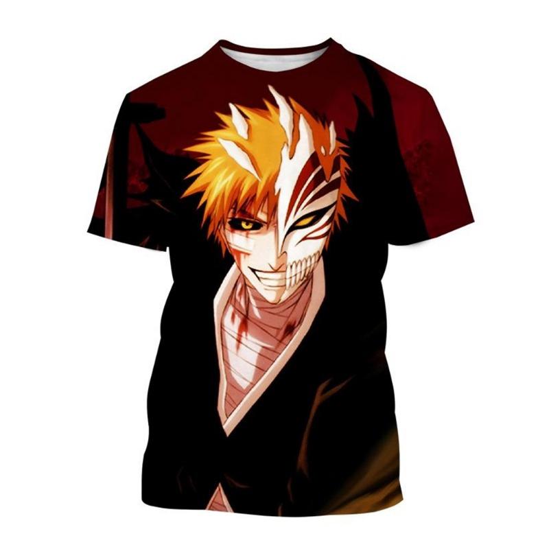 

Гаряча розпродаж Літо Kurosaki Ichigo Футболка з 3D-принтом аніме BLEACH мода з круглим вирізом з короткими рукавами чоловічі та жіночі повсякденні топи діти 6XL