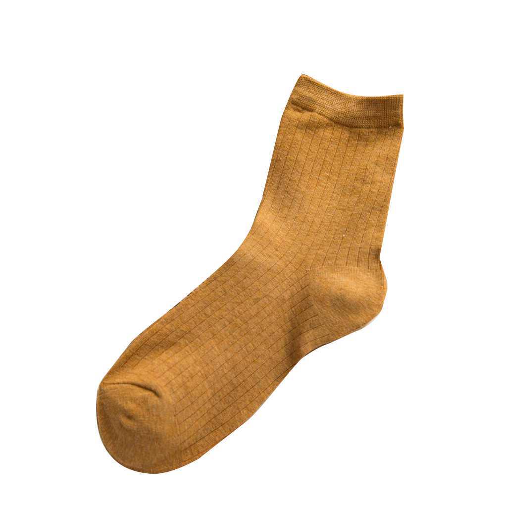 1 Paar Herbst Winter Baumwolle Weiche Socken Verdicken Warm Basic Einfarbig Socken Gestapelte Socken Damen