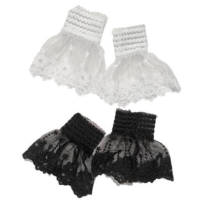 Elegante Spitzen-Armstulpen Nylon-Handgelenkbündchen Falsche Ärmel Für Damen und Mädchen Tägliches Outfit und Formelle Kleider-Aufwertung