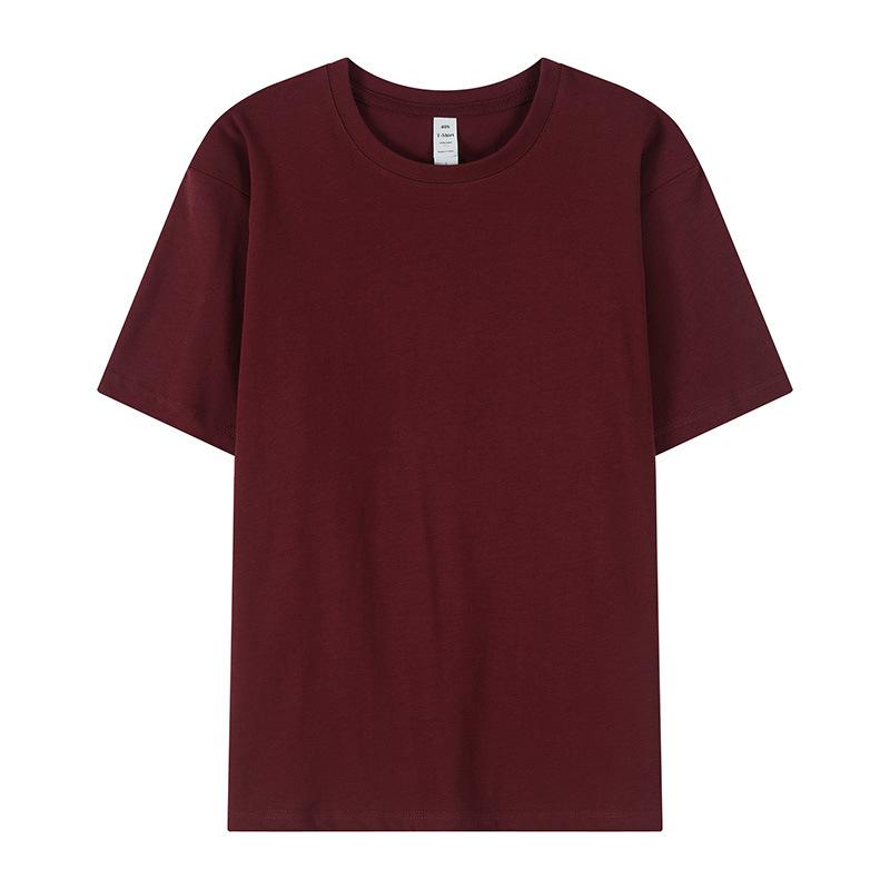 YPRS210g oversize double yarn pure cotton short-sleeved T-shirt for men and women, white heavy loose trendy bottoming shirt