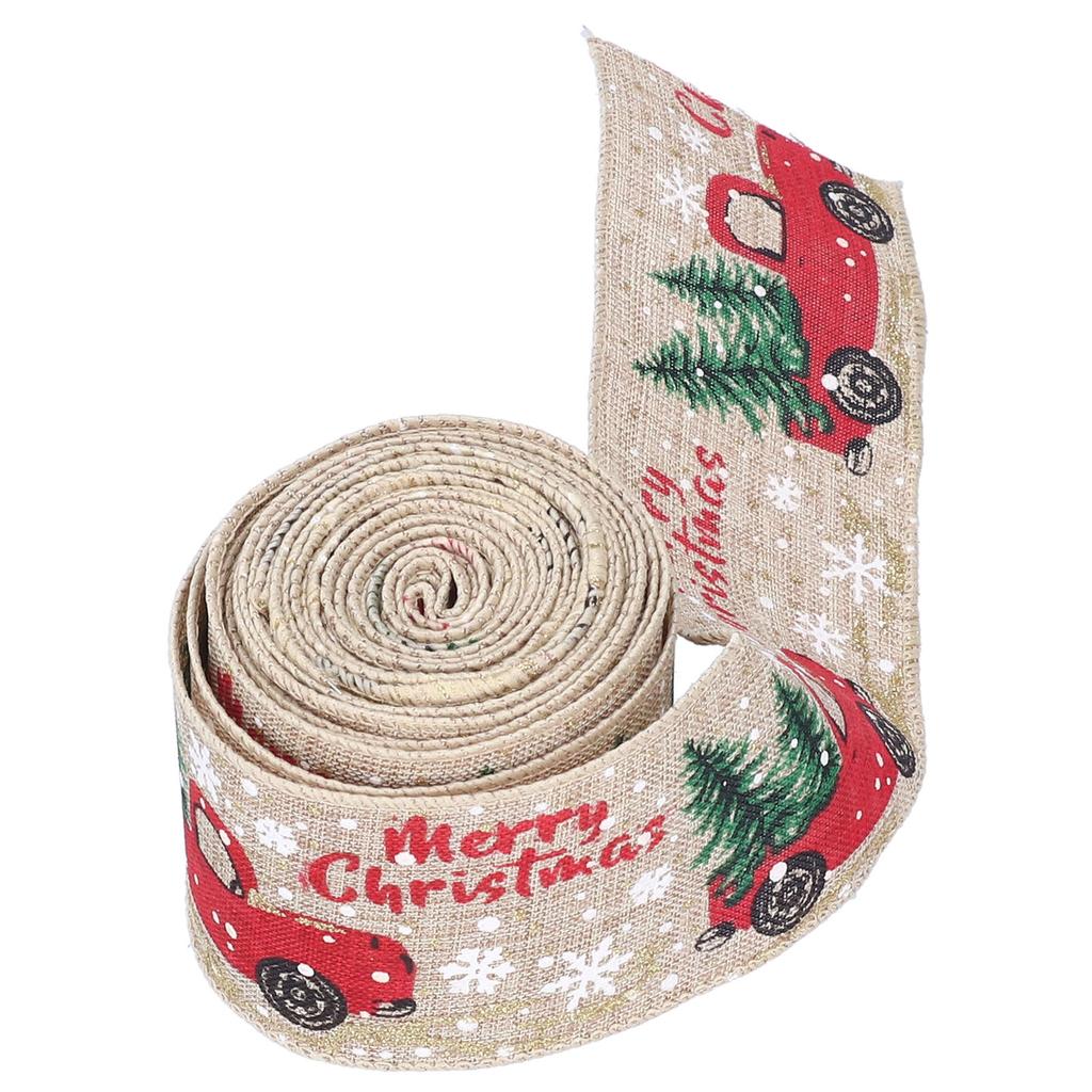 6 Yards Christmas Ribbon Cute Patterns Attractive Design 2 Colors Beautiful Practical DIY Wrapping