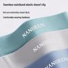 Nanjiren Men's Ice Silk Seamless Boxer Briefs (Assorted Colors)