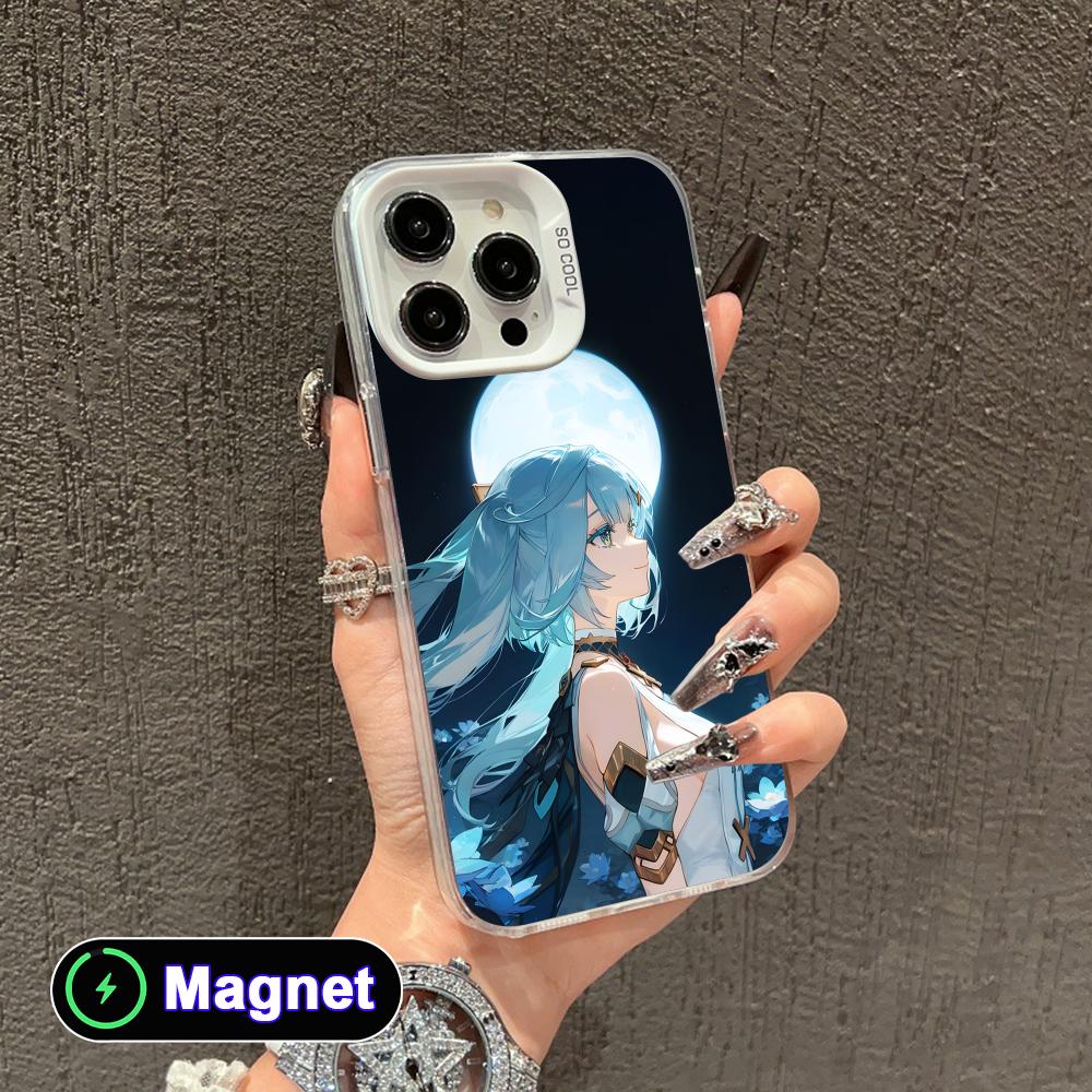 Game GI Faruzan White Translucent MagSafe Mobile Phone Case for iPhone 17 16 15 14 13 12 11 X XR XS Air Pro Max Plus Cover