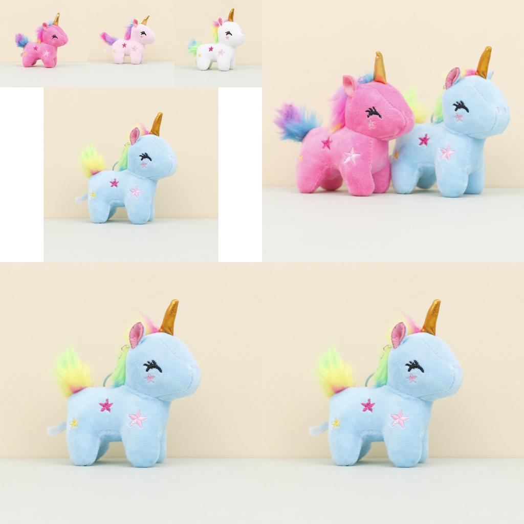 Adorable Unicorn Plush Keychain Cute Stuffed Animal Wedding Gift Bag Charm