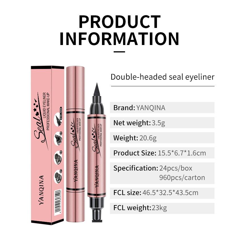 Kredka do oczu Star Eyeliner 1 szt. Dwustronna wodoodporna szybkoschnąca trwała płynna kredka do oczu makijaż oczy kosmetyki narzędzie