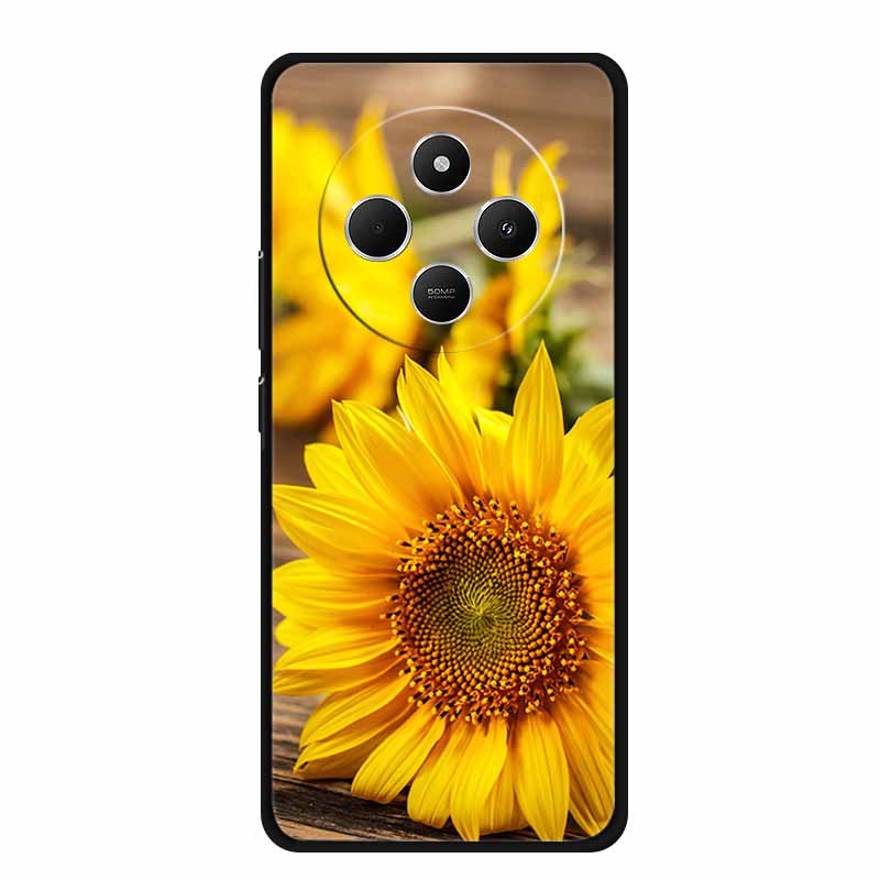 For Xiaomi Poco C75 Case POCOC75 Black Silicone Soft Back Cover Case For Poco C75 Phone Case C 75 6.88" Shockproof Coque Funda