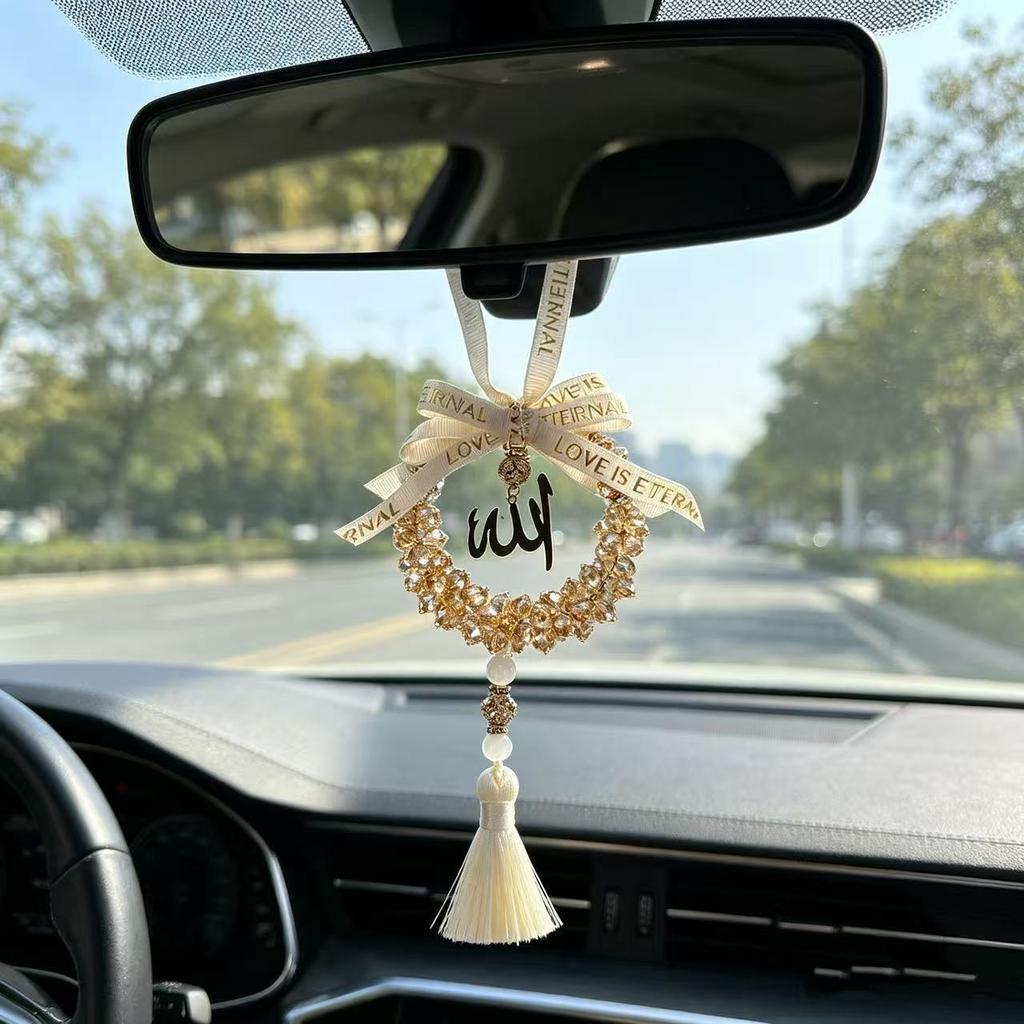 Heißer Verkauf Naher Osten Auto Rückspiegel Hängeornament Arabisches Auto Auto Anhänger Ramadan Dekoration Kristall Auto Hängend
