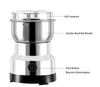 Electric Stainless Steel Coffee Bean Grinder Nut Spice Mixing Grinder 350ml Large Capacity Coffee Grinder Restaurants Household