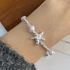 100% Solid 925 Sterling Silver Retro Bracelet for Women Men Vintage Handmade Starfish Shape Bracelet Birthday Gift