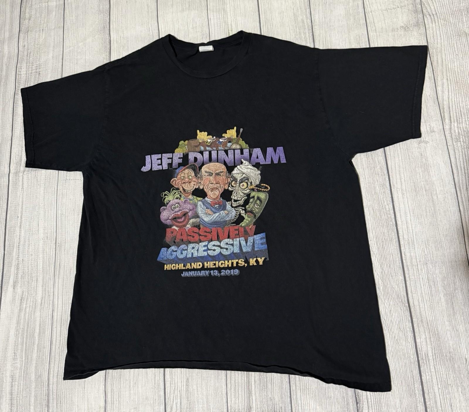 Jeff Dunham Passively Aggressive Tour 2019 T Shirt Size XL Highland Heights KY XXXL