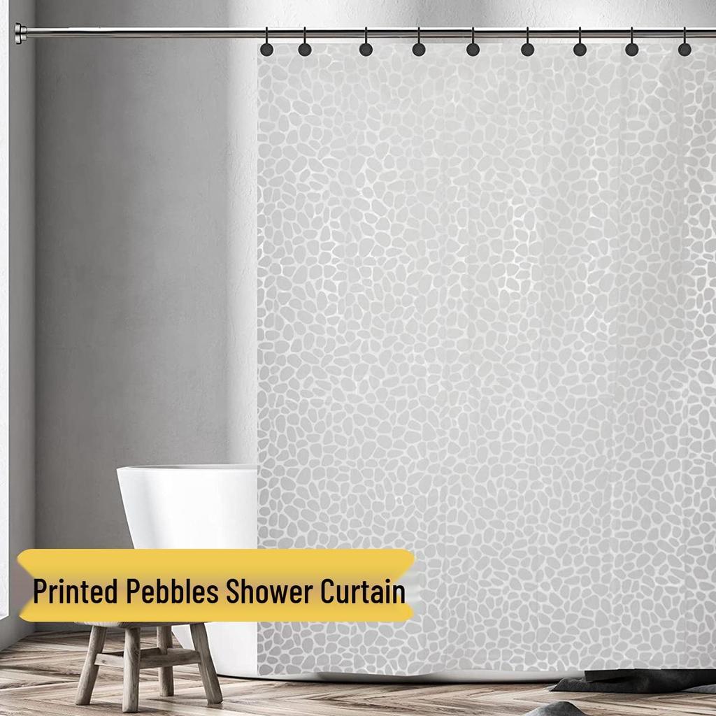 Cross-Peva Shower Curtain: No-Punch, Moisture-Proof, Waterproof, Quick-Dry, Thickened Partition for Dormitory or Bathroom