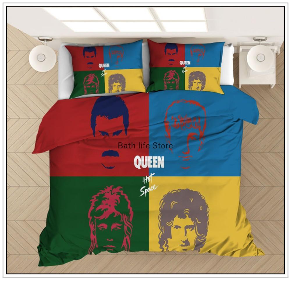 Creative Homewares Unisex Freddie Mercury 3D Printed Bedding Set Duvet Covers Pillowcases Comforter Bedding Set Bedclothes Bed Linen