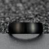 Stainless Steel Rings Black Solid Simple Vintage Rings for Men Wedding Bands Christmas Party Jewelry