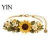 Forest Style Jewelry Crafting DIY Crochet Bracelet Kit, Flower Craft Set with Beads, Creative Hobbies for Relaxation Floral Making Kit Beginners,