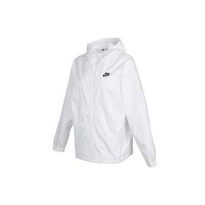 Tkana Bluza z Kapturem Lekka Oddychająca Casualowa Kurtka Sportowa Kurtki Damskie Biała DD5853-100