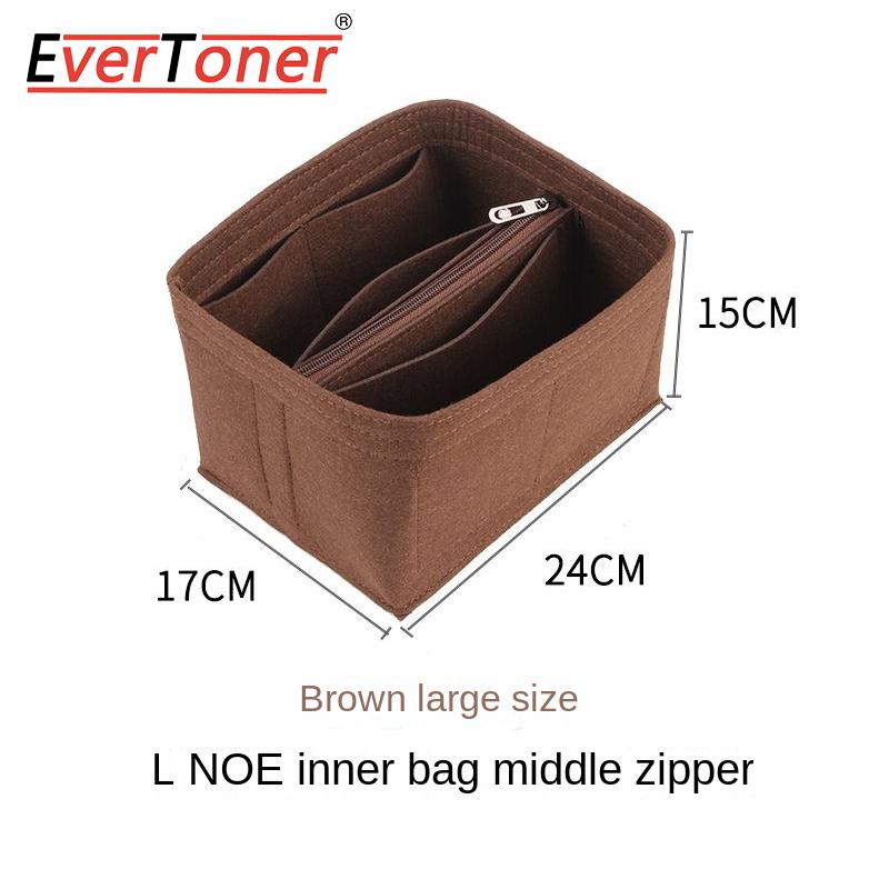 EverToner Bag Organizer Insert For l-v Noe Organiser Felt material Divider Shaper Protector Compartment Inner Bag Accessories