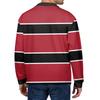 Men's Casual Striped Print Button-Up Long-Sleeve Tops
