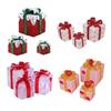 3pcs Lighted Gift Boxes Elegant Pre Lit Xmas Boxes Decorations for Home Stores Offices Restaurant