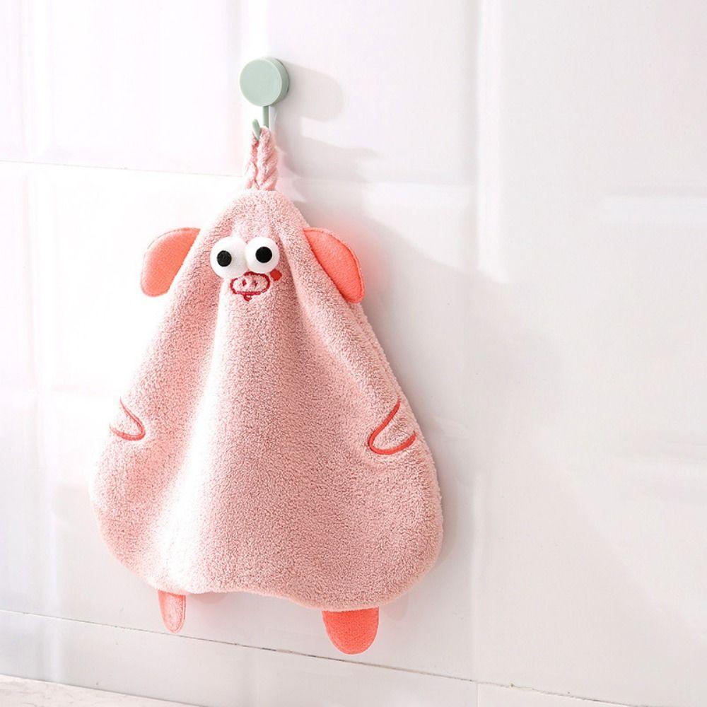 2Pcs Microfiber Korean Pig Dishcloth Cute Children's Handkerchief Pig Wiping Towel Bedroom