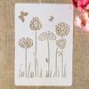 9Pcs/Set A4 29*21cm Flowers Leaves Symbol DIY Layering Stencils Painting Scrapbook Coloring Embossing Album Decorative Template
