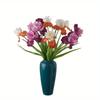 1Pc Simulation 27.9 Inch Single Iris Branch for Outdoor Courtyard Patio Garden Wedding Decoration Home Decor Living Room Table Decoration