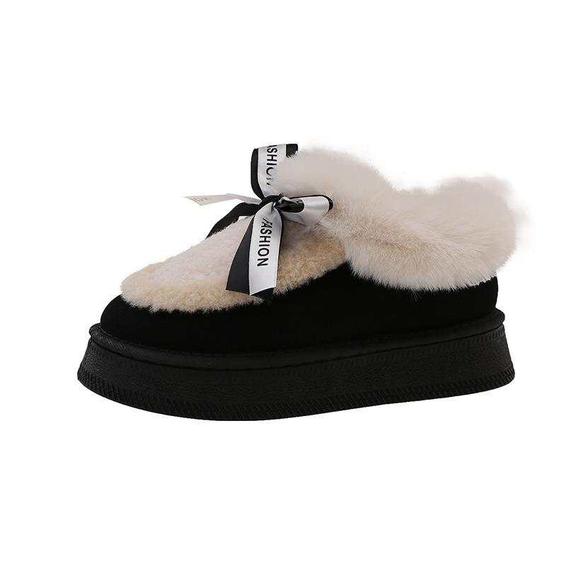 Mao Mao Mouth Cotton Shoes Women's New Winter Velvet Thick-soled Thick-soled Sleeve Warm Snow Boots Women