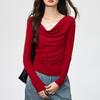 Frühling Herbst Fake Zweiteiler Spitze Patchwork Slim Tee Damen Rollkragen All-Match Pullover T-Shirt Langarm Oberteil