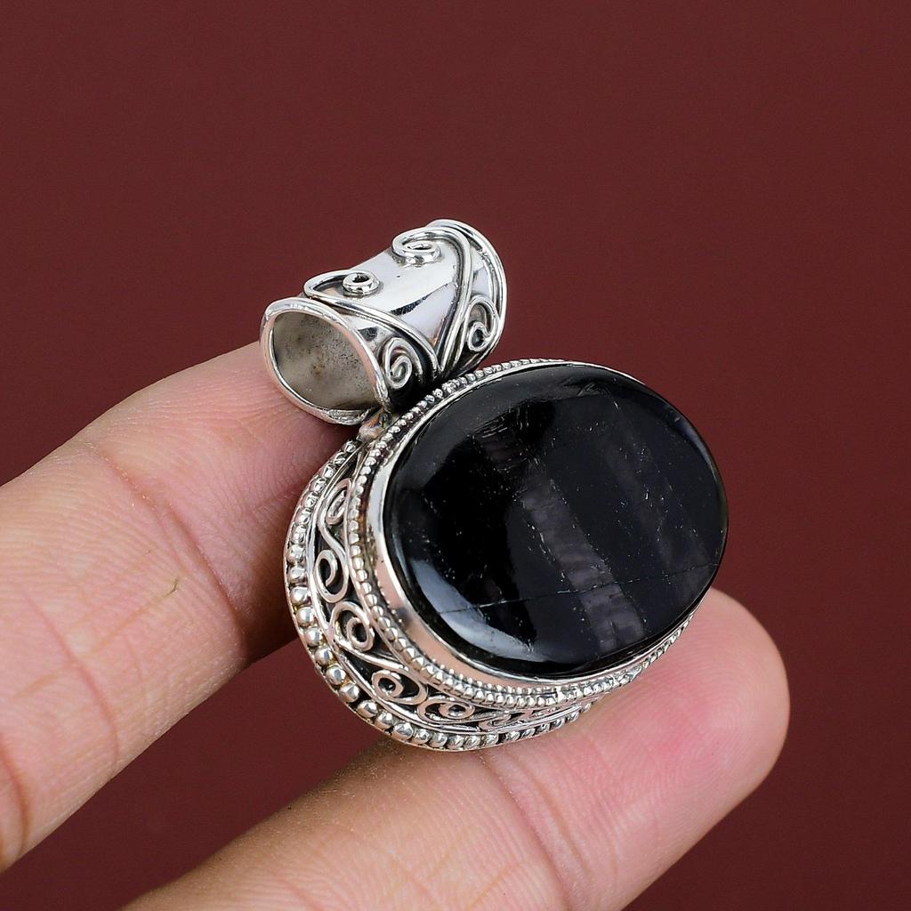 Hypersthene Pendant Gemstone Pendant Beautiful Vintage Jewelry 925 Sterling Silver Pendant Handmade Pendant Birthstone Jewelry Gifts For Her
