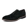 Solid-color suede men's fashionable Oxford shoes pointed-toe anti-slip breathable  outdoor lightweight gentleman's  trendy shoes