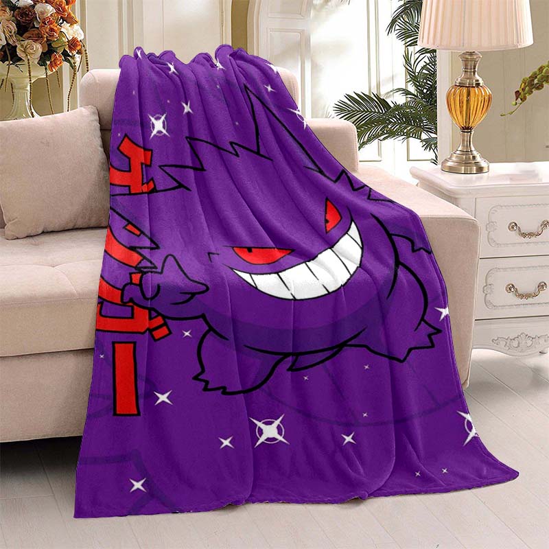 Die neue bedruckte Gengar-Decke für 2026 ist eine warme und bequeme Flanelldecke, geeignet für Schlafzimmer, Sofas, Betten, Stühle, Picknicks