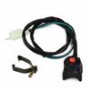 Motorbike Handlebar Mounted Kill Switch with Red Button for Horn and Starter