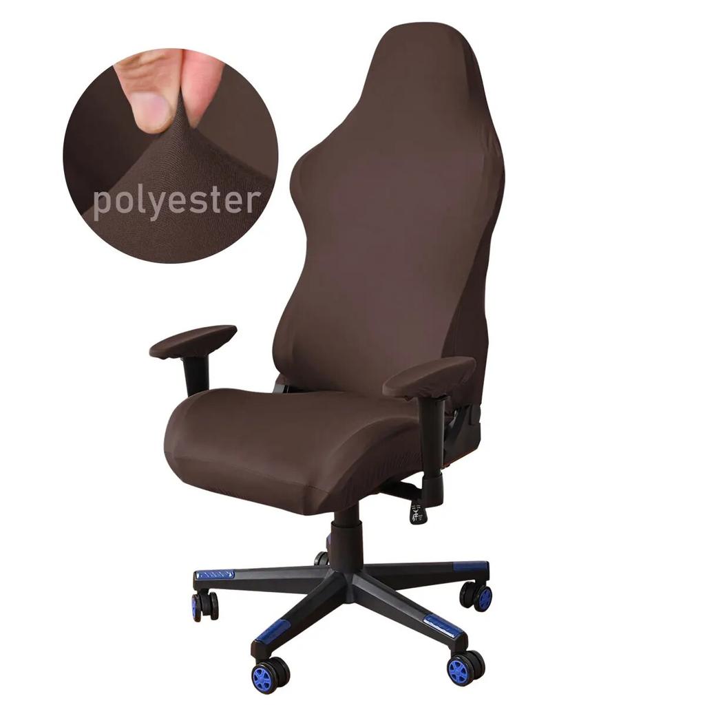 Game Chair Cover Slipcover Stretch Seat Chair Cover for Leather Computer Reclining Racing Ruffled Gamer Chair Protector