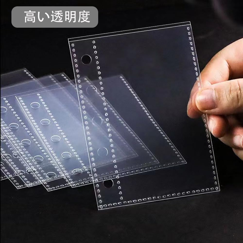 Refill A7 50 sticker backing release 6 PP for for sticker removable sheets, paper, clear, liner, holes, double-sided, 3-layer sheet, double-sided