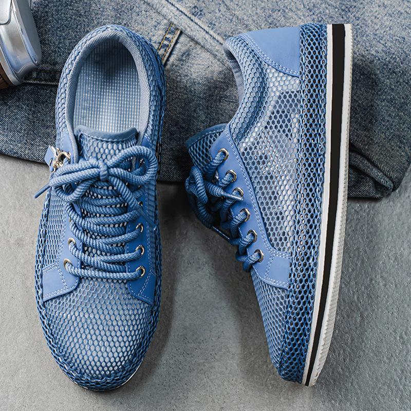 

Men s new casual daily versatile comfortable breathable solid color lace-up flat heel round head fashion trend men s board shoes 44