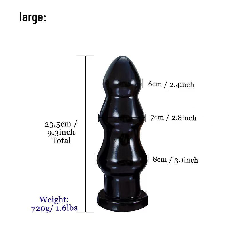 Extra Large Beaded Anal Plug with Rolling Jewel - Erotic Massage Toy for Men & Women